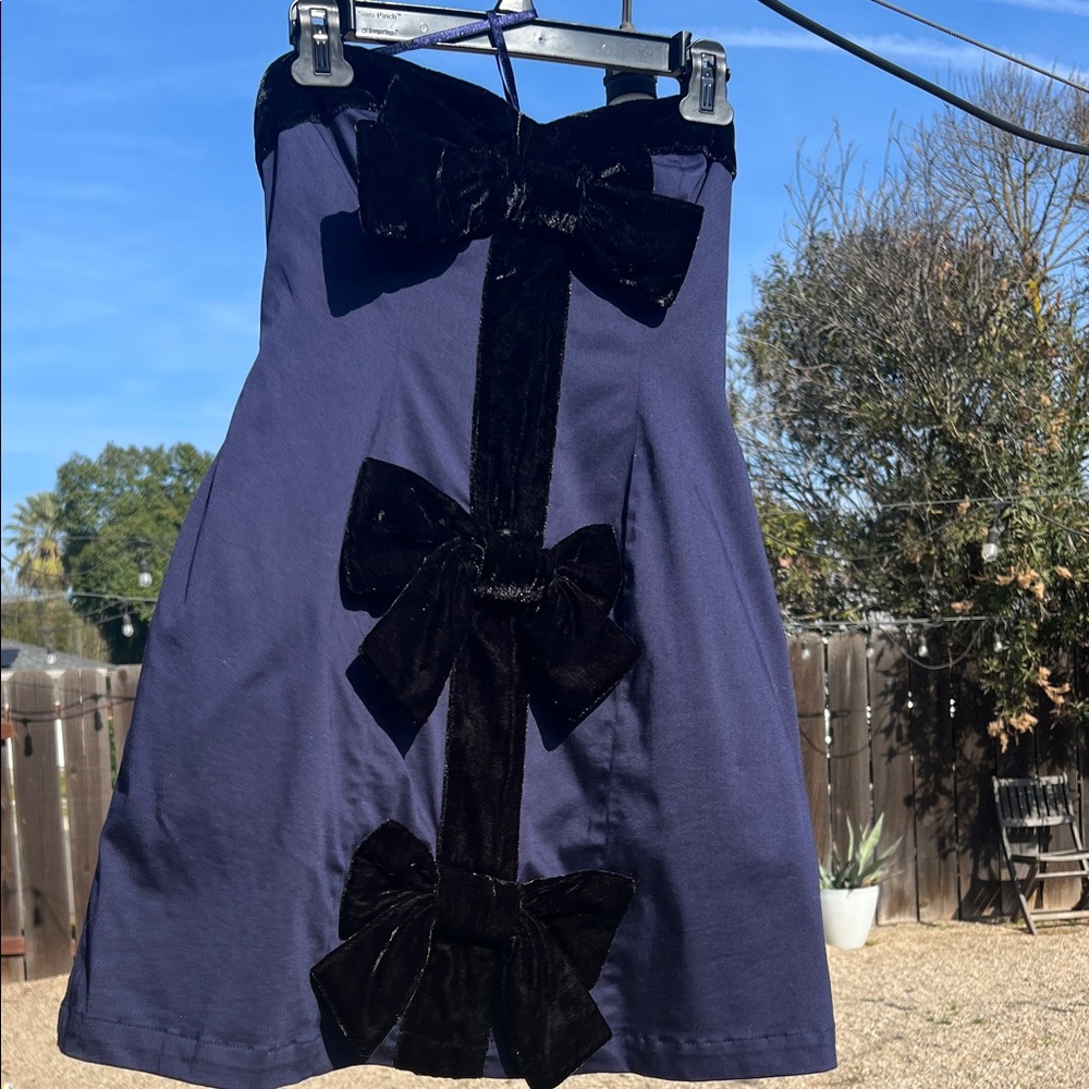 Anthropologie Strapless Dress in Navy and Black